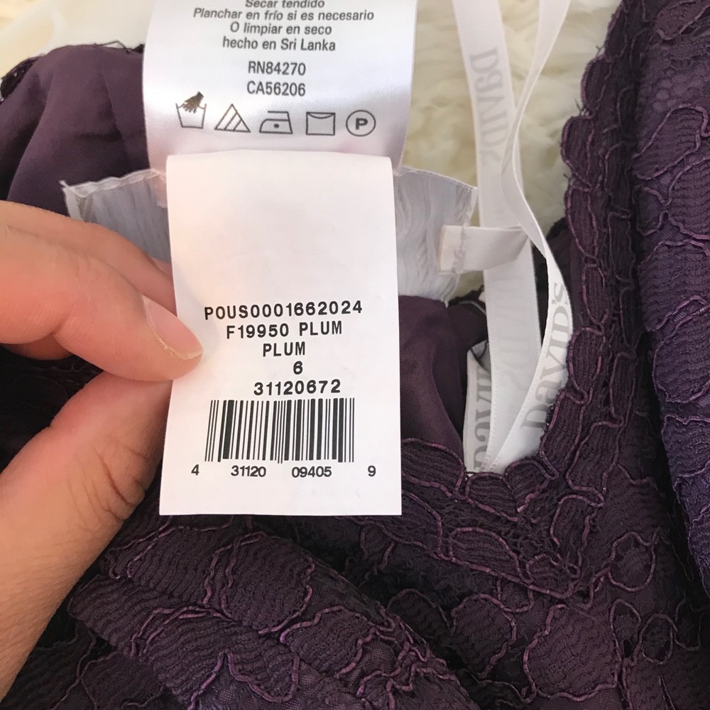 NWT David’s Bridal Lace Bridesmaid Dress Size 6 - Picture 8 of 16